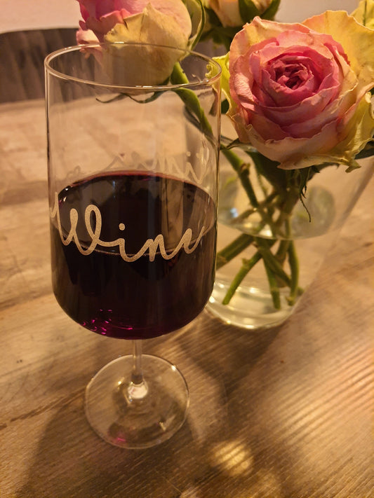 Rotweinglas, Weinglas personalisiert