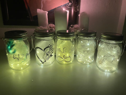 Solarlampen personalisiert, Liebe, Freundschaft, Geschenk