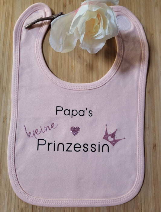 Baby Lätzchen aus Bio-Baumwolle mit Spruch / Wunschtext personalisiert