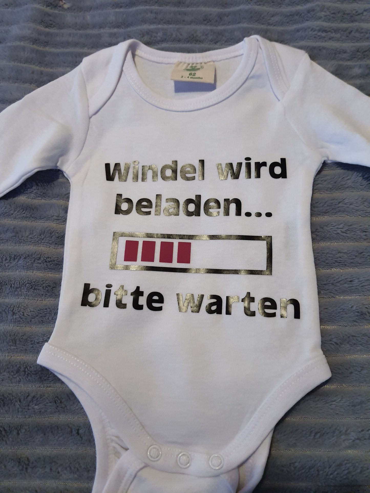 Baby Body Bio-Baumwolle, weiss Langarm und Kurzarm mit Spuch/Wunschtext
