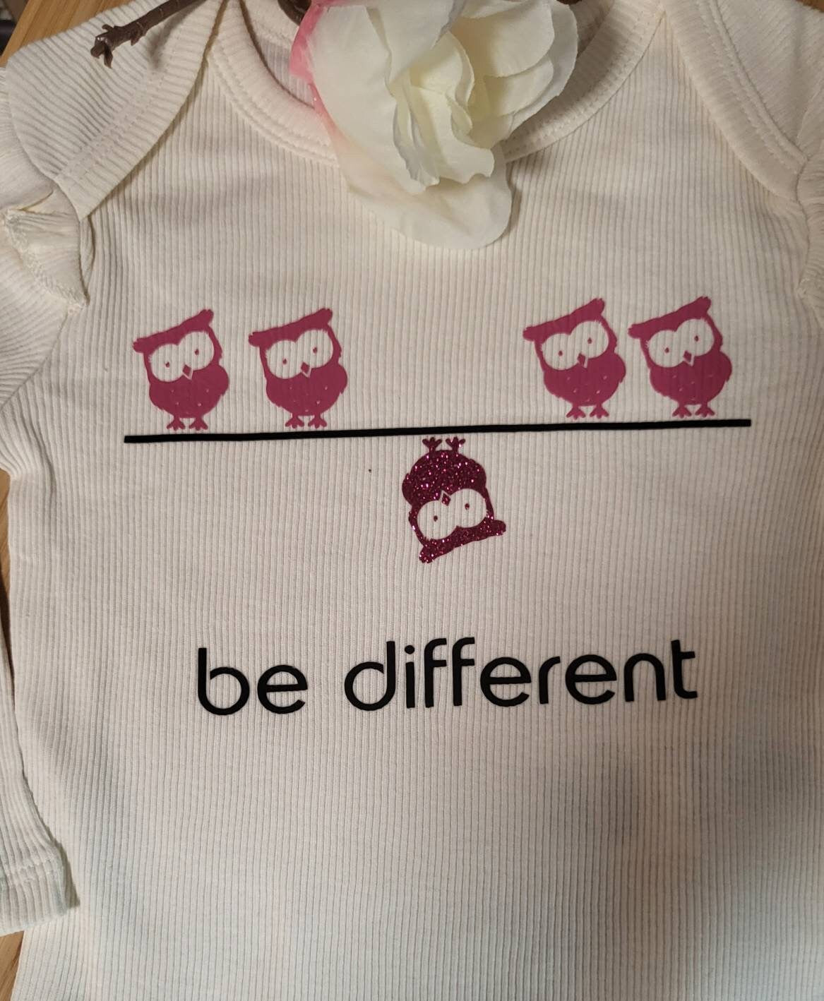Baby Body Bio-Baumwolle, weiss Langarm und Kurzarm mit Spuch/Wunschtext